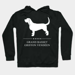 Grand Basset Griffon Vendeen Dog White Silhouette Hoodie